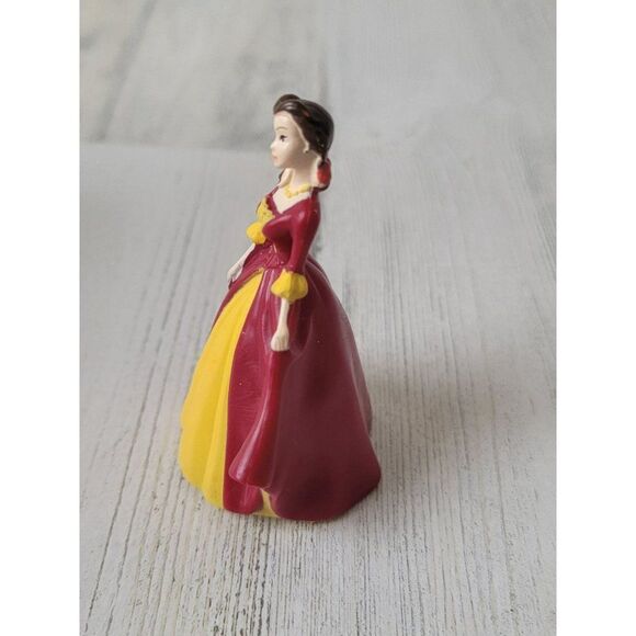 Disney red yellow formal dress Belle Beauty Beast princess toy figure - Picture 2 of 4